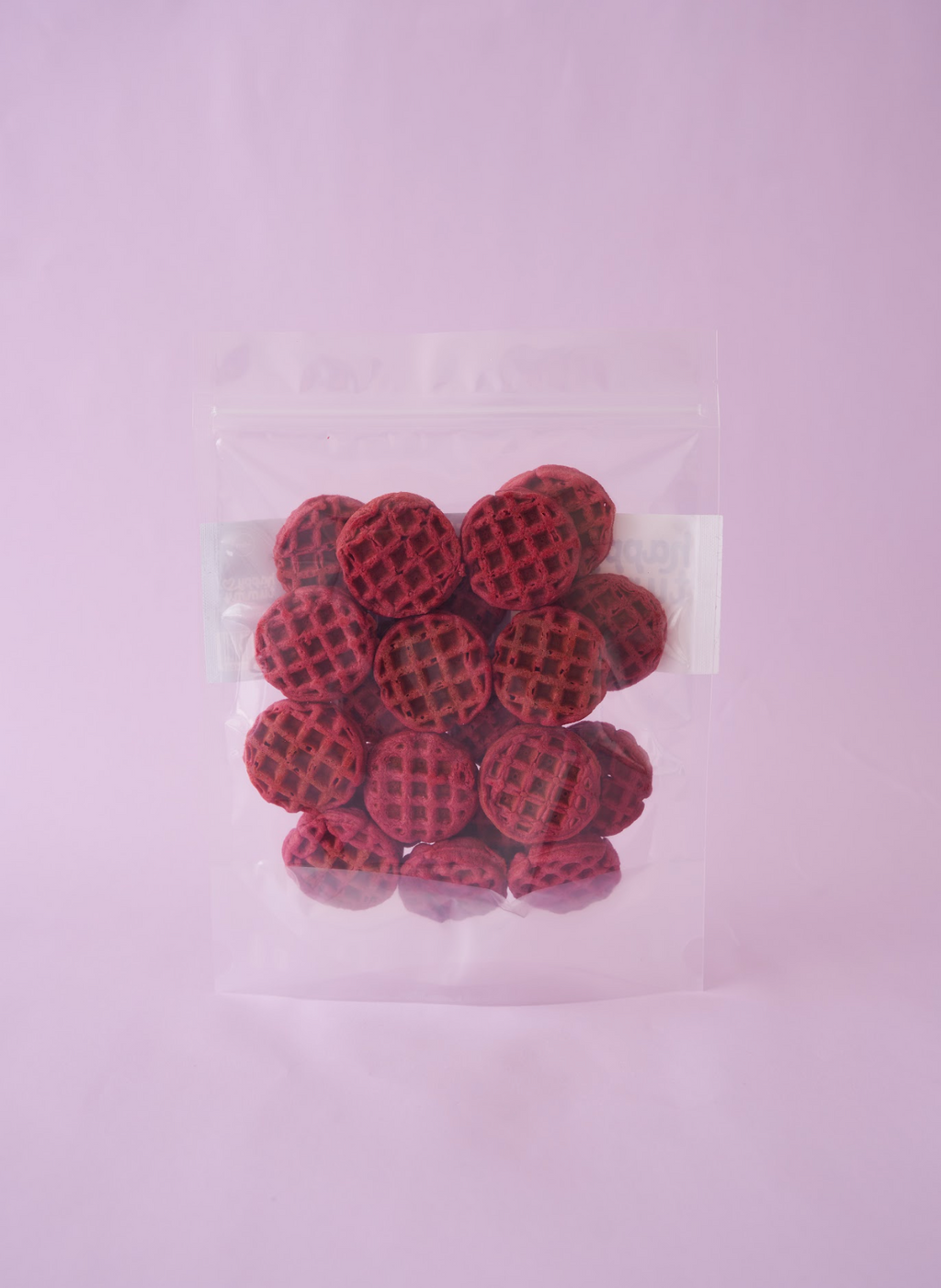 Mini waffles de betabel